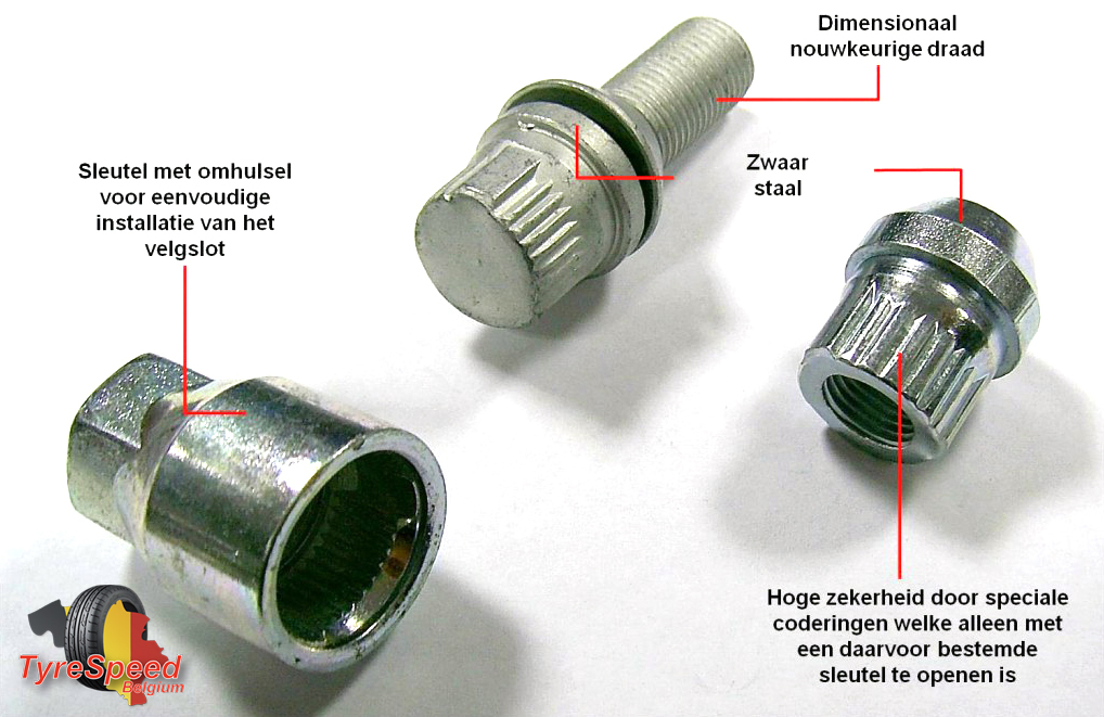 Sicurit - TyreSpeed-tuning Automotive Tuning wielvergrendeling ANTI-DIEFSTAL